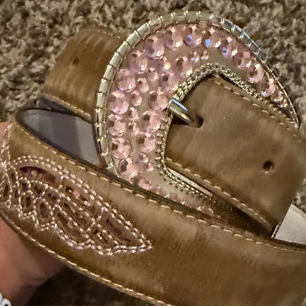 Blazin Roxx Kids Belt with Pink and Brown Accents